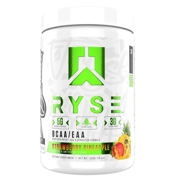 RYSE BCAA + EAA, Strawberry Pineapple, 30, 2:1:1 BCAA Ratio, EAA & Hydration Formula