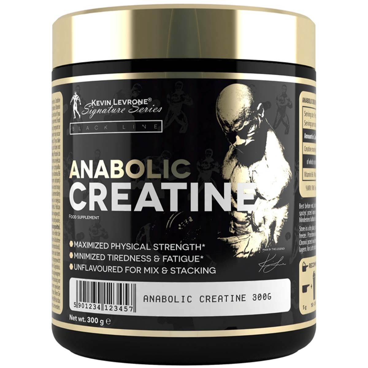 Kevin Levrone Anabolic Creatine, Unflavored, 300 Gm, Maximized Physical Strength