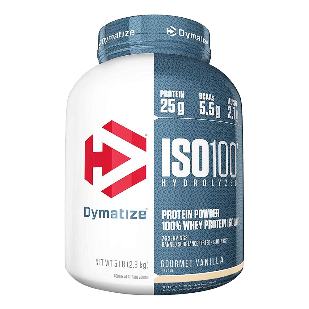 Dymatize ISO 100 Hydrolyzed whey protein isolate, Gourmet Vanilla, 5 LB