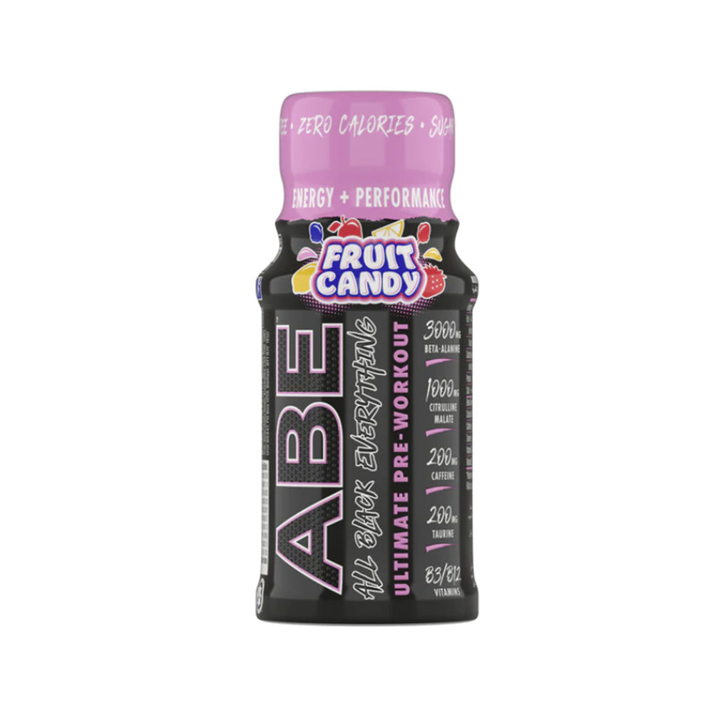 Applied Nutrition ABE Ultimate Pre Workout Shot, Fruit Candy, 1 Shot, Reduce Tiredness & Fatigue