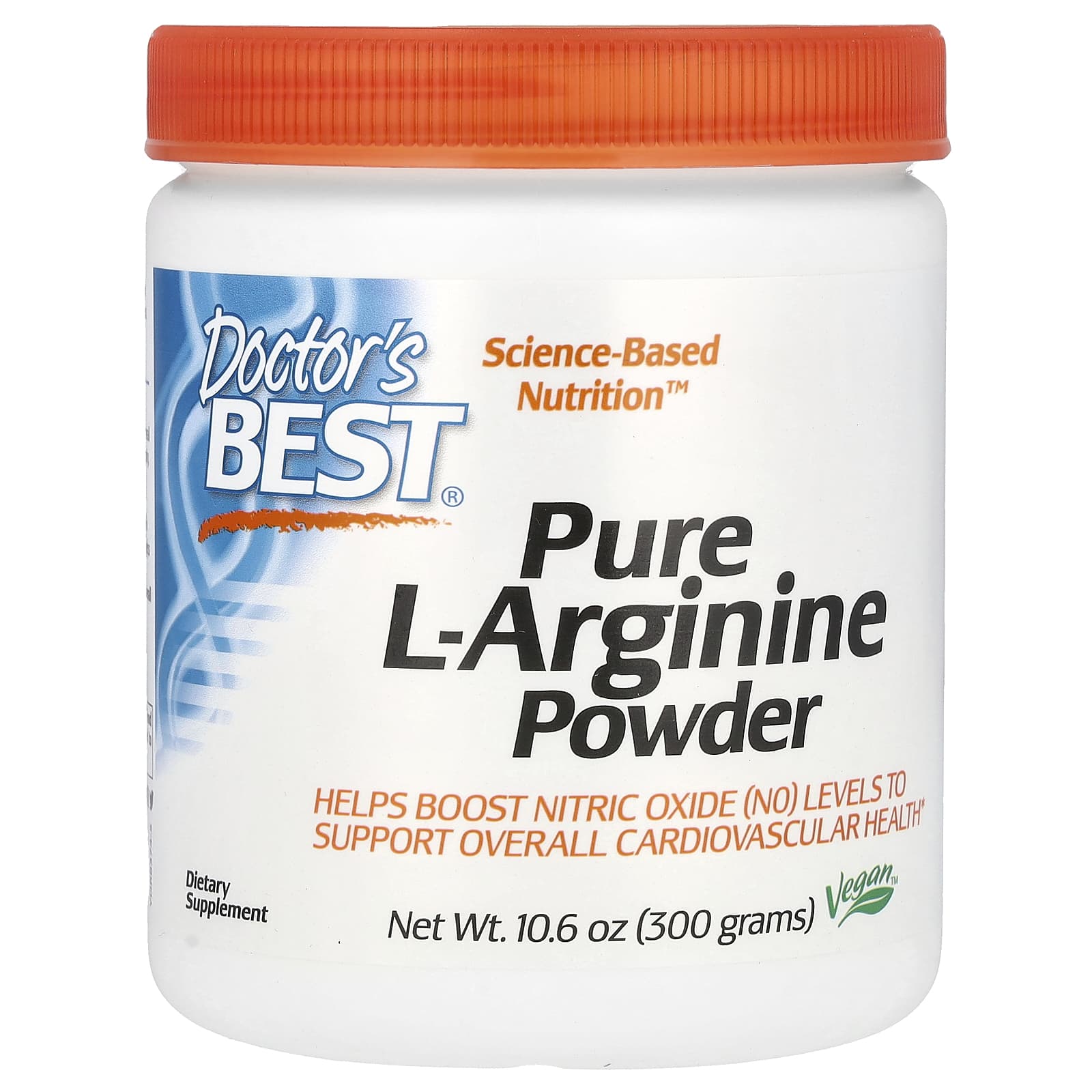 Doctor's Best Pure L-Arginine Powder, 300 Gm, Supports Muscle Recovery