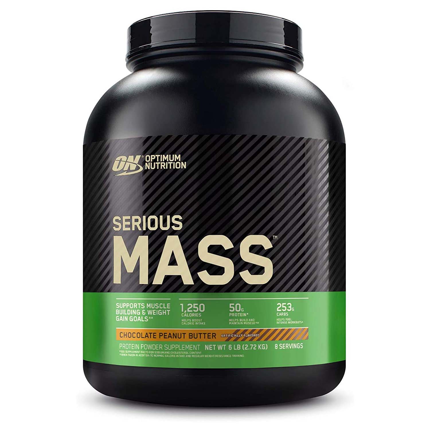 Optimum Nutrition Serious Mass, Chocolate Peanut Butter, 6 LB, 1,250 CALORIES