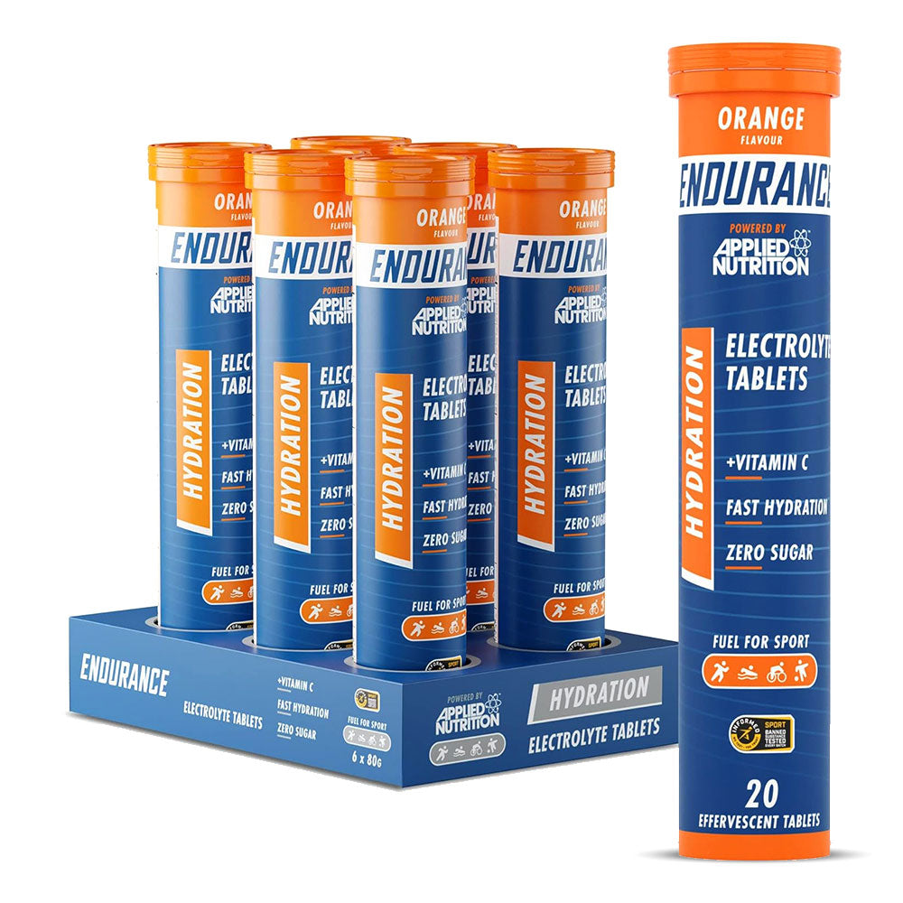 Applied Nutrition Endurance Hydration Electrolyte, Orange, 20 Tablets, support hydration levels