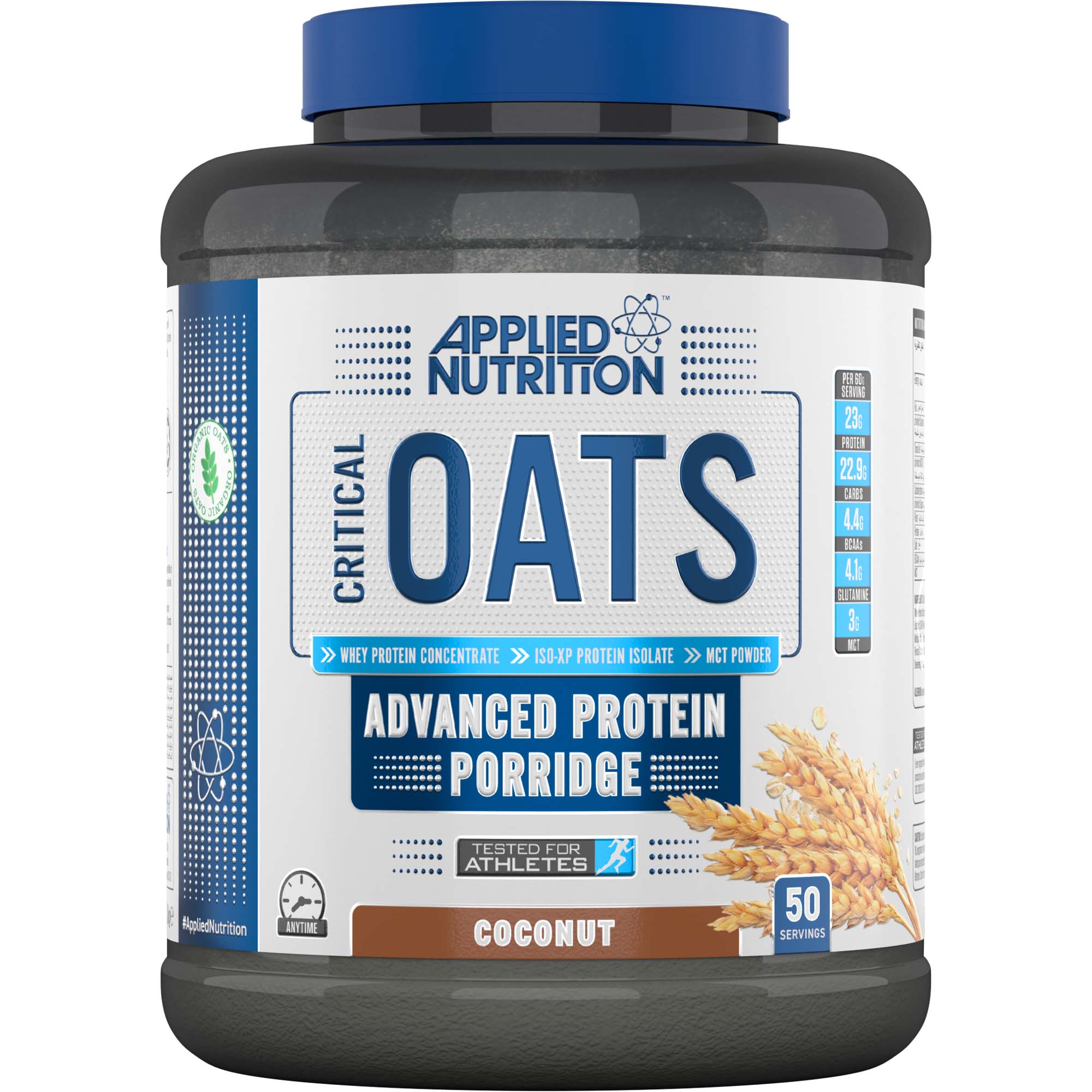 Applied Nutrition Critical Oats Protein Porridge, Coconut, 3 Kg, 23 G of Protein