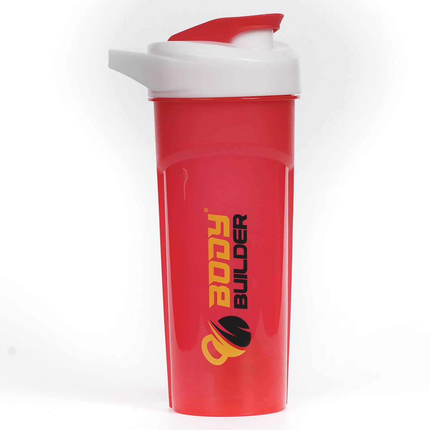 Body Builder Shaker, Red, 600 ML, Ease of Carrying it Anywhere, Provided with Measuring Marks