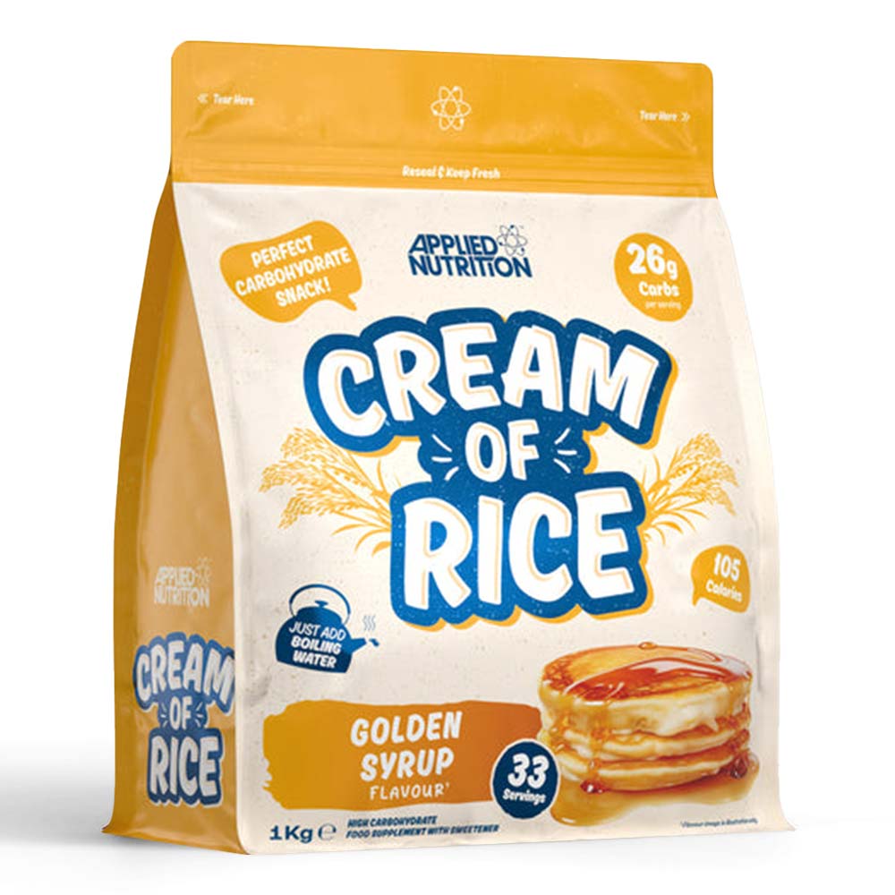 Applied Nutrition Cream of Rice, Golden Syrup, 1 kg, Source of Energy, Easy Digesting