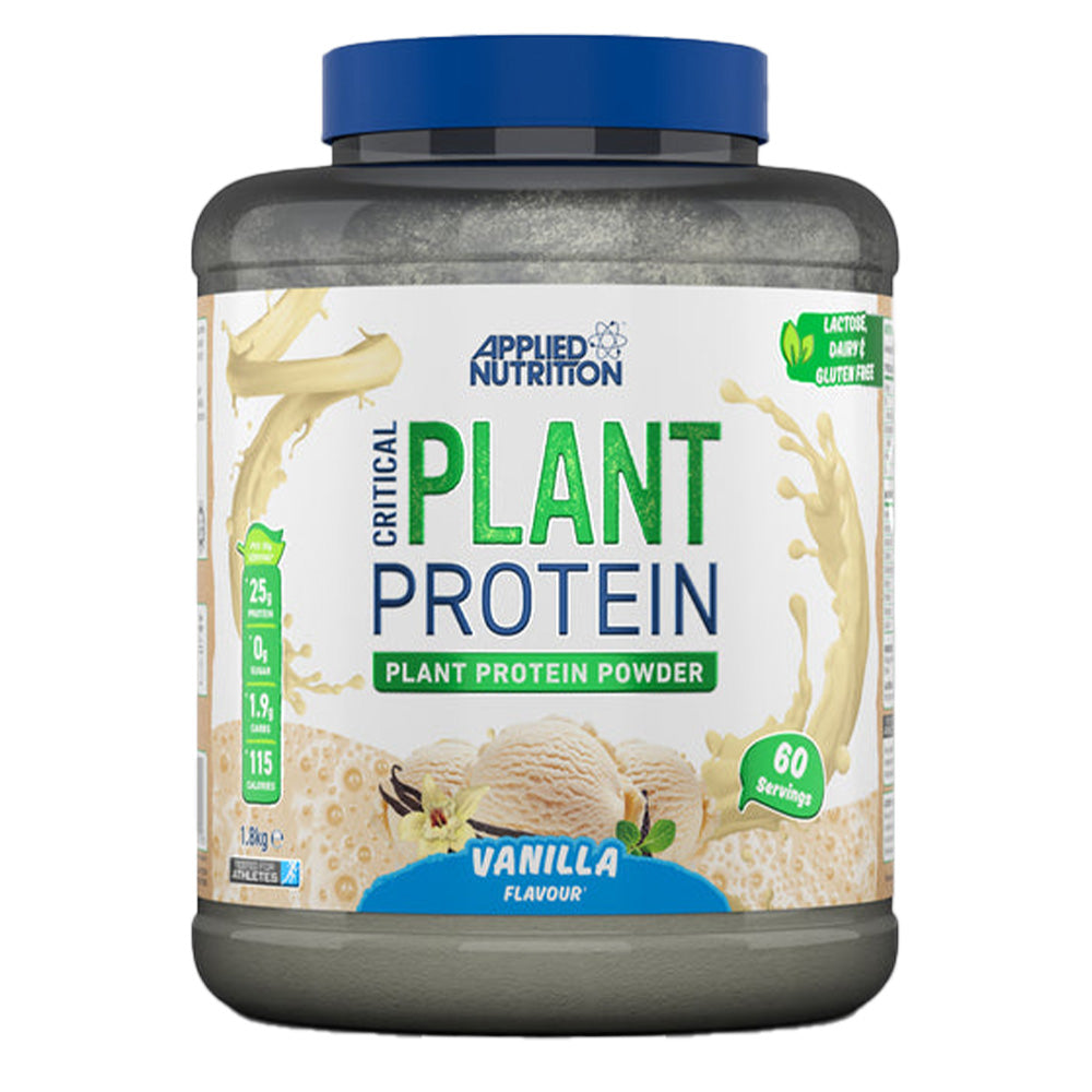 Applied Nutrition Critical Plant Protein, Vanilla, 1.8 Kg, Supports a Plant Based Diet