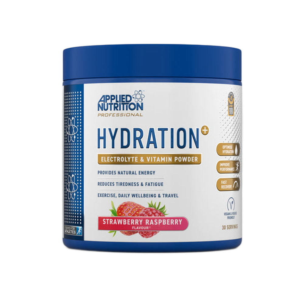 Applied Nutrition Hydration+ Complete Electrolyte & Vitamin, Strawberry & Raspberry, 240 Gm