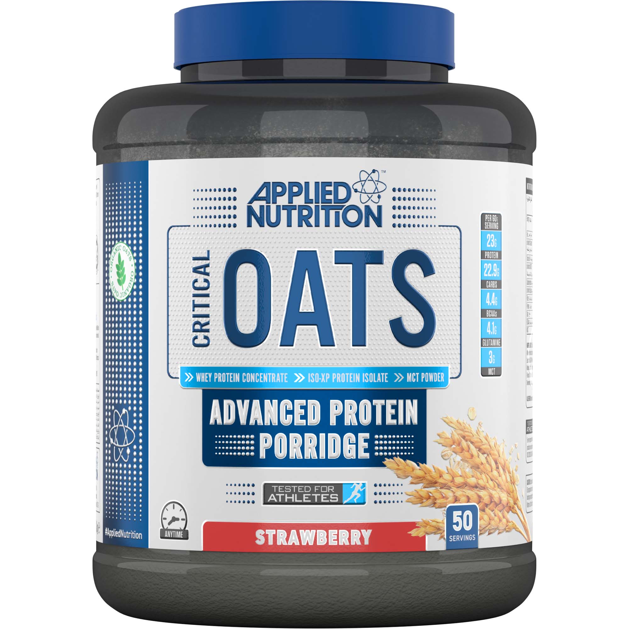 Applied Nutrition Critical Oats Protein Porridge, Strawberry, 3 Kg, 23 G of Protein