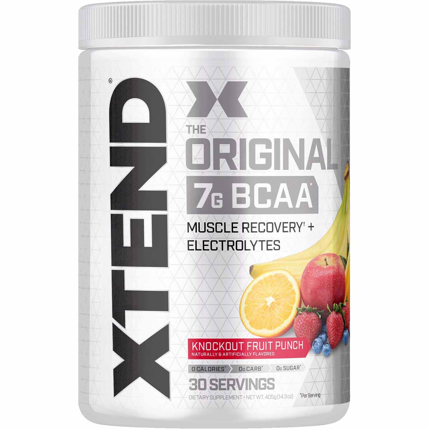 Xtend Original BCAA, Knockout Fruit Punch, 30, 7G BCAAs - In 2:1:1 Ratio