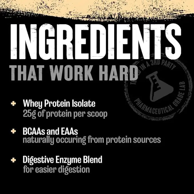 Universal Nutrition Animal Whey Isolate Loaded, Chocolate, 2 LB, 25 g Protein Per Serving Scoop