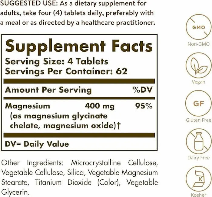 Solgar Chelated Manganese, 100 Tablets, Supports Bone & Joint Health, Supports Nerve Health