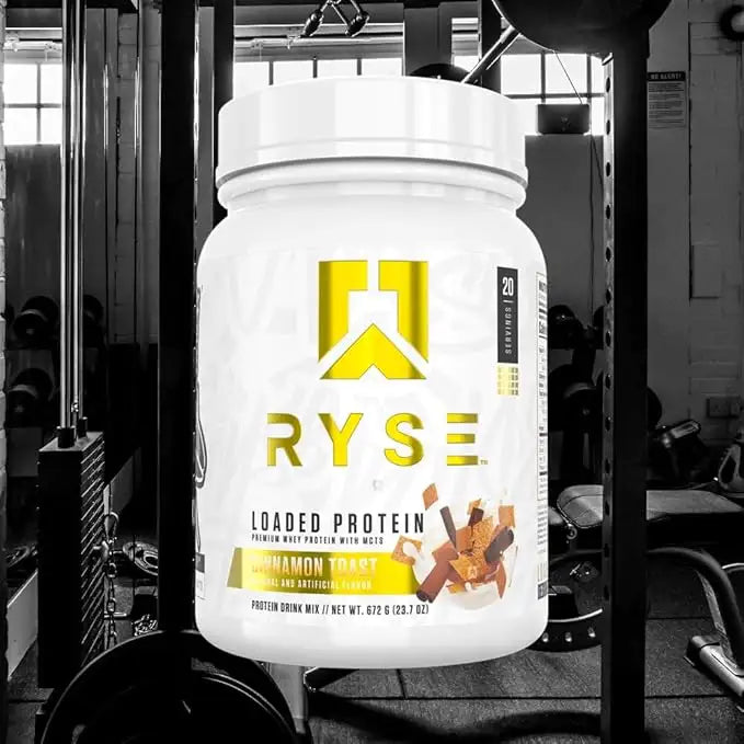 RYSE Loaded Whey Protein, Cinnamon Toast, 27, Premium Whey Protein, Probiotic Fibers