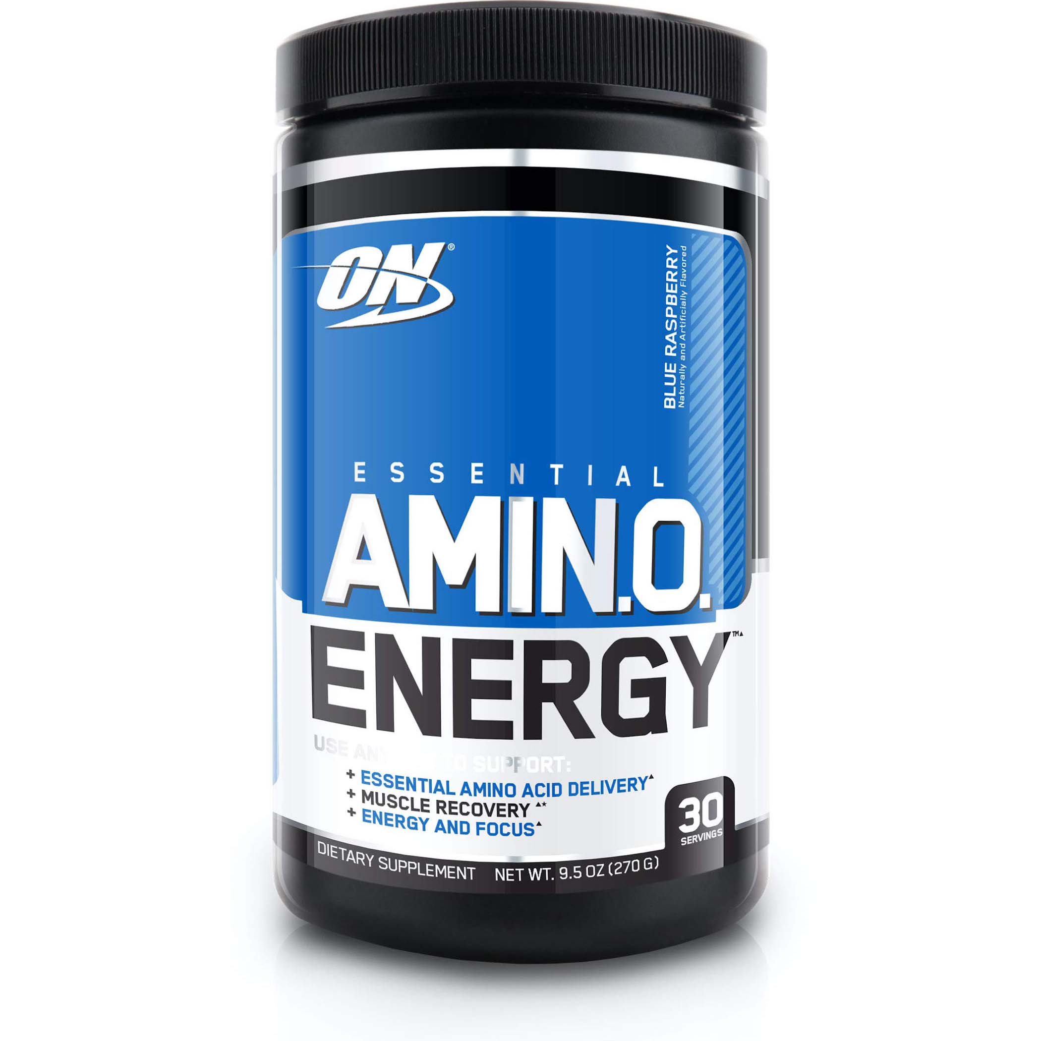 Optimum Nutrition Amino Energy, Blue Raspberry, 30, Support Energy, Support Focus & Muscle Recovery