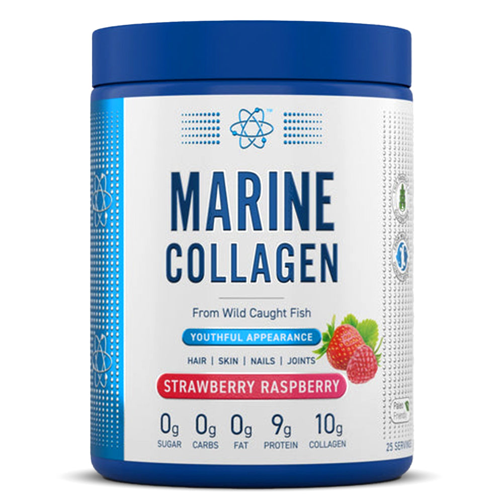 Applied Nutrition Marine Collagen, Strawberry & Raspberry, 300 Gm, Supports bones & joints