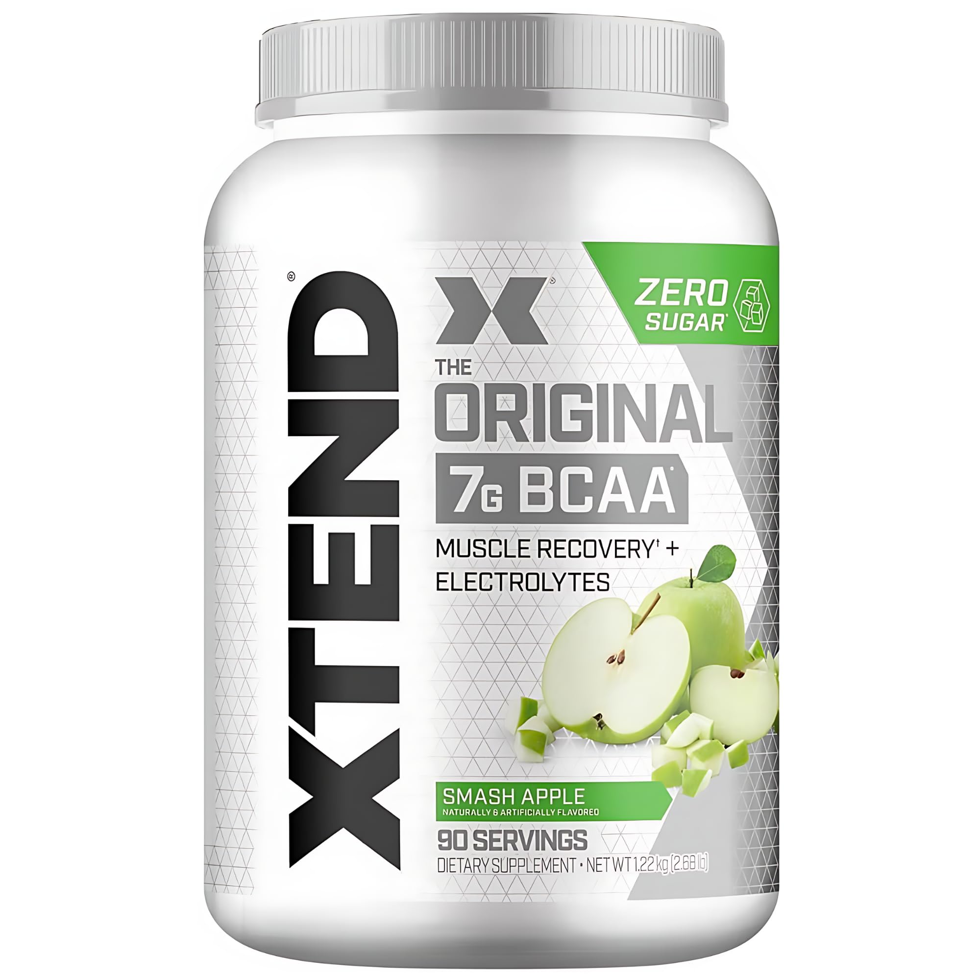 Xtend Original BCAA, Smash Apple, 90, 7G BCAAs - In 2:1:1 Ratio, 3.5Gm of Leucine