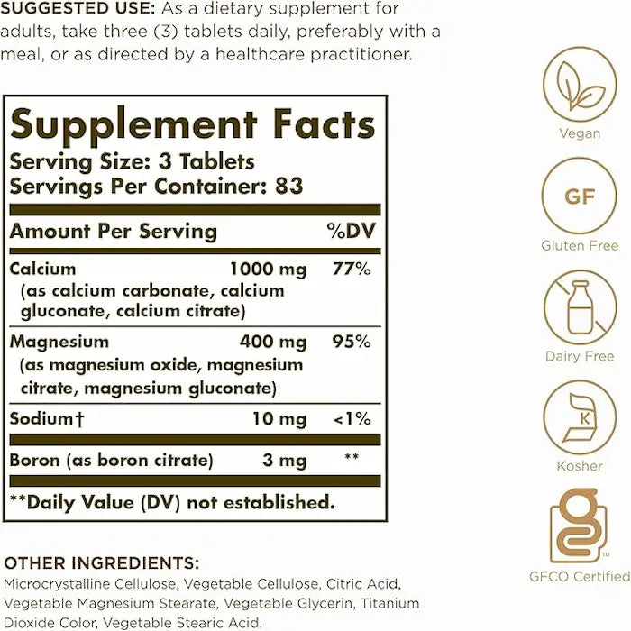 Calcium Magnesium Plus Boron - 250 Tablets