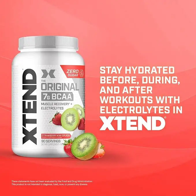 Xtend Original BCAA، Strawberry Kiwi Splash، 30، 7 جرام BCAAs - بنسبة 2:1:1 