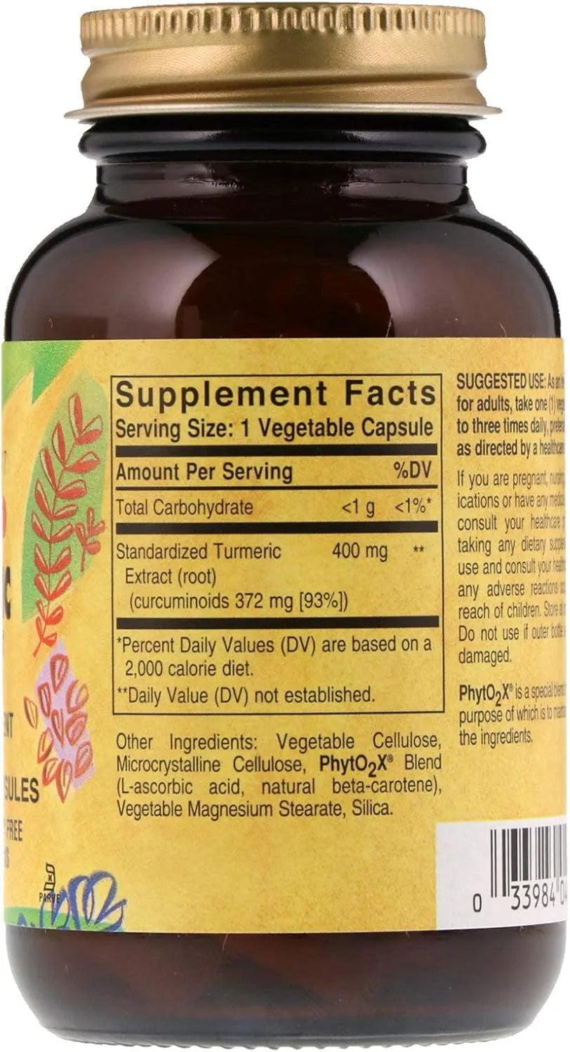 Solgar Standardized Turmeric Root Extract, 60 Vegetable Capsules, An Antioxidant