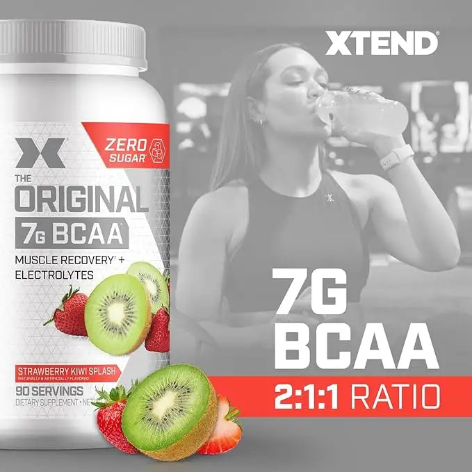 Xtend Original BCAA، Strawberry Kiwi Splash، 30، 7 جرام BCAAs - بنسبة 2:1:1 