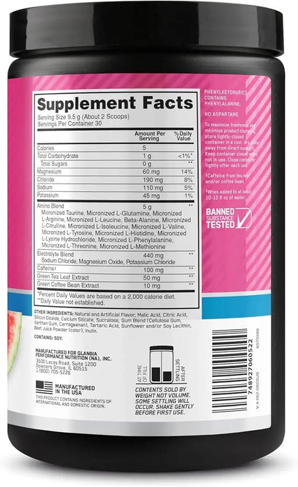 Optimum Nutrition Essential Amino Energy + Electrolytes, Watermelon, 30