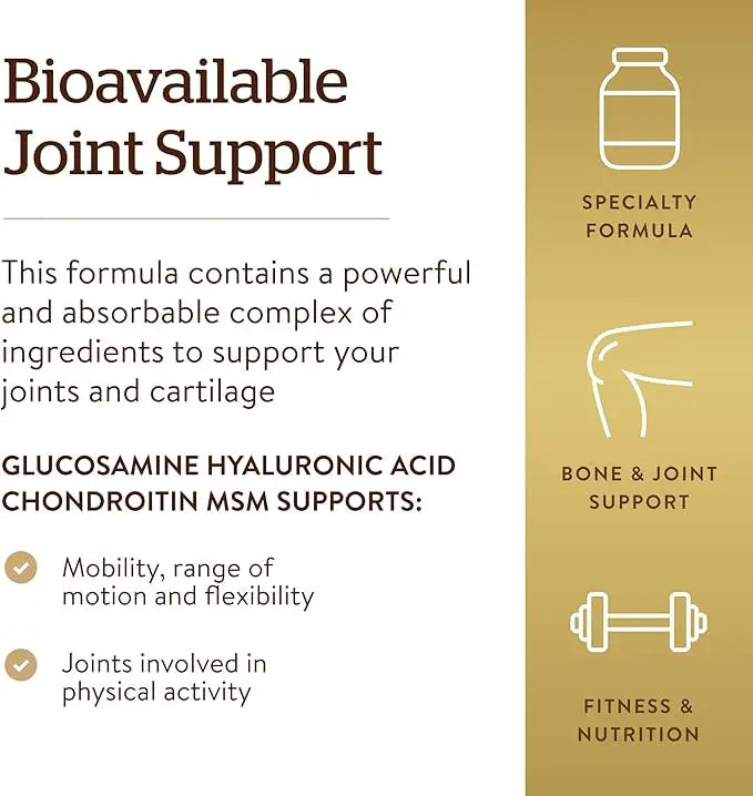 Solgar Extra Strength Glucosamine Chondroitin Complex, 150 Tablets, support the structural framework of healthy joints