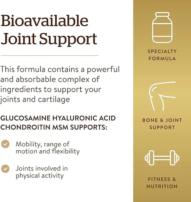 Solgar Extra Strength Glucosamine Chondroitin Complex, 150 Tablets, support the structural framework of healthy joints