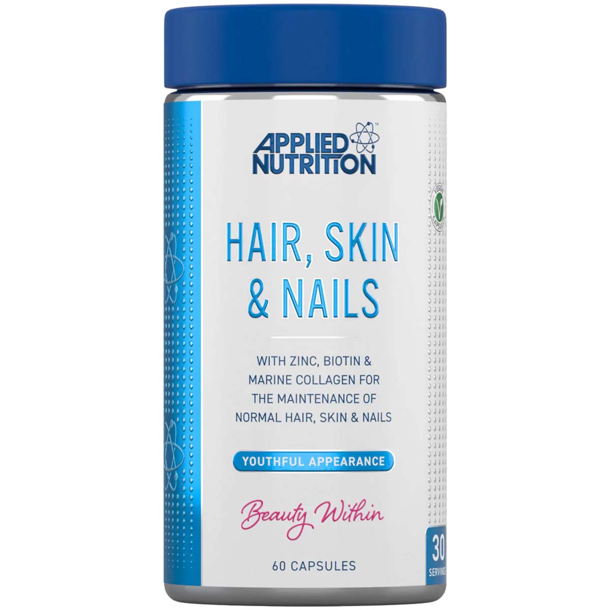 Applied Nutrition Hair, Skin & Nails, 60 Capsules, Skin Anti-Aging, Supports Healthy Skin