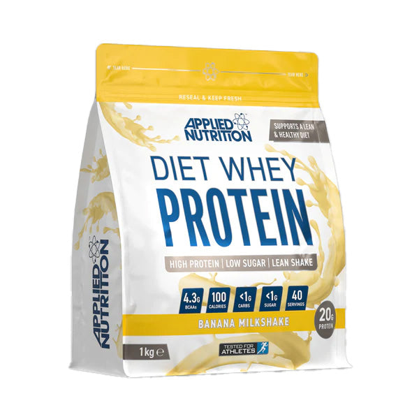 Applied Nutrition Diet Whey Iso Whey Blend, Banana Milkshake, 1 kg, 20 g Protein (per 25g serving)