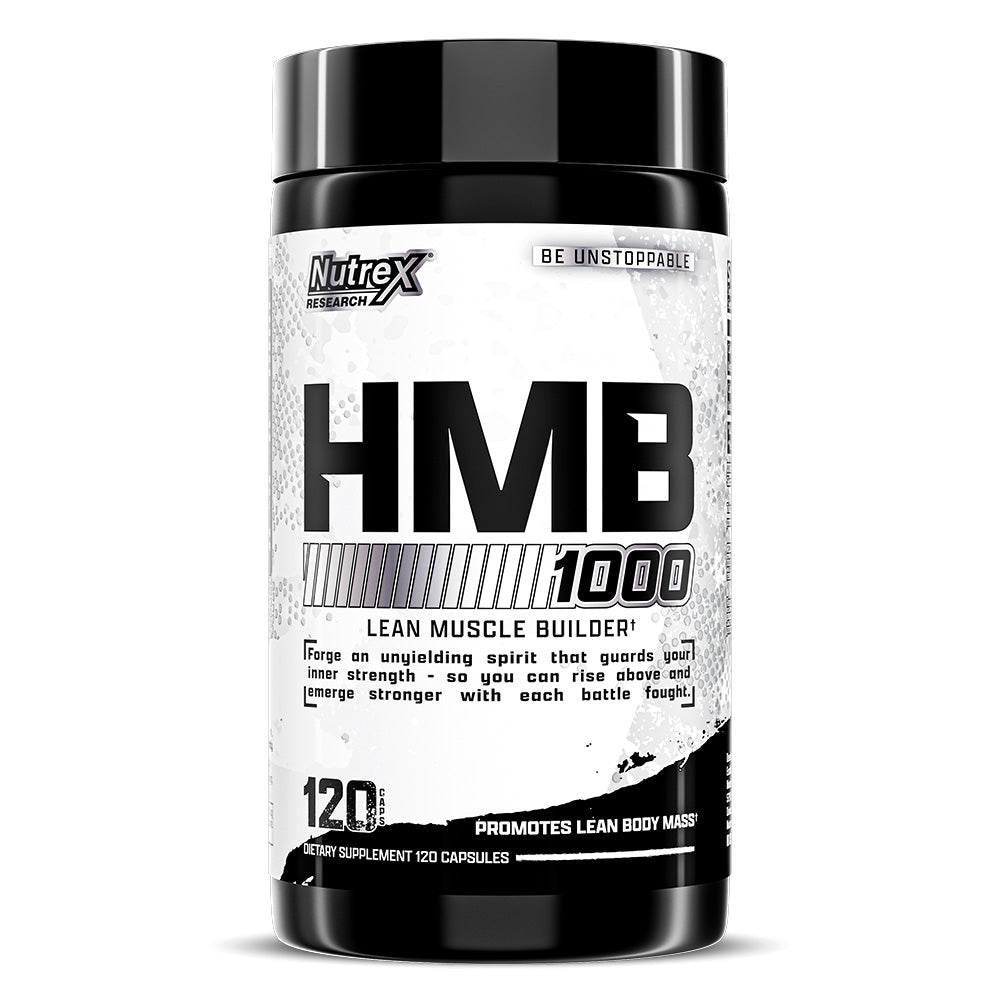 Nutrex Research HMB, 120 Capsules, 1000 mg, Helps Build Lean Muscle Mass