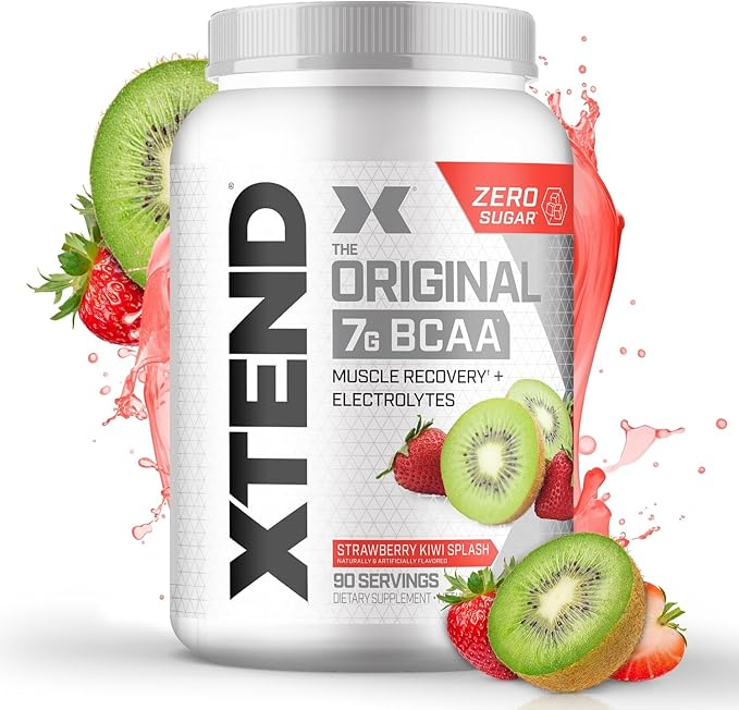 Xtend Original BCAA, Strawberry Kiwi Splash, 90, 7G BCAAs - In 2:1:1 Ratio