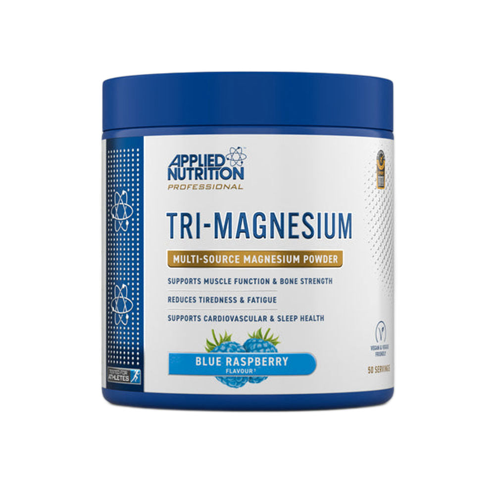 Applied Nutrition tri-magnesium Powder, Blue Raspberry, 200 Gm, Reduce Tiredness & Fatigue