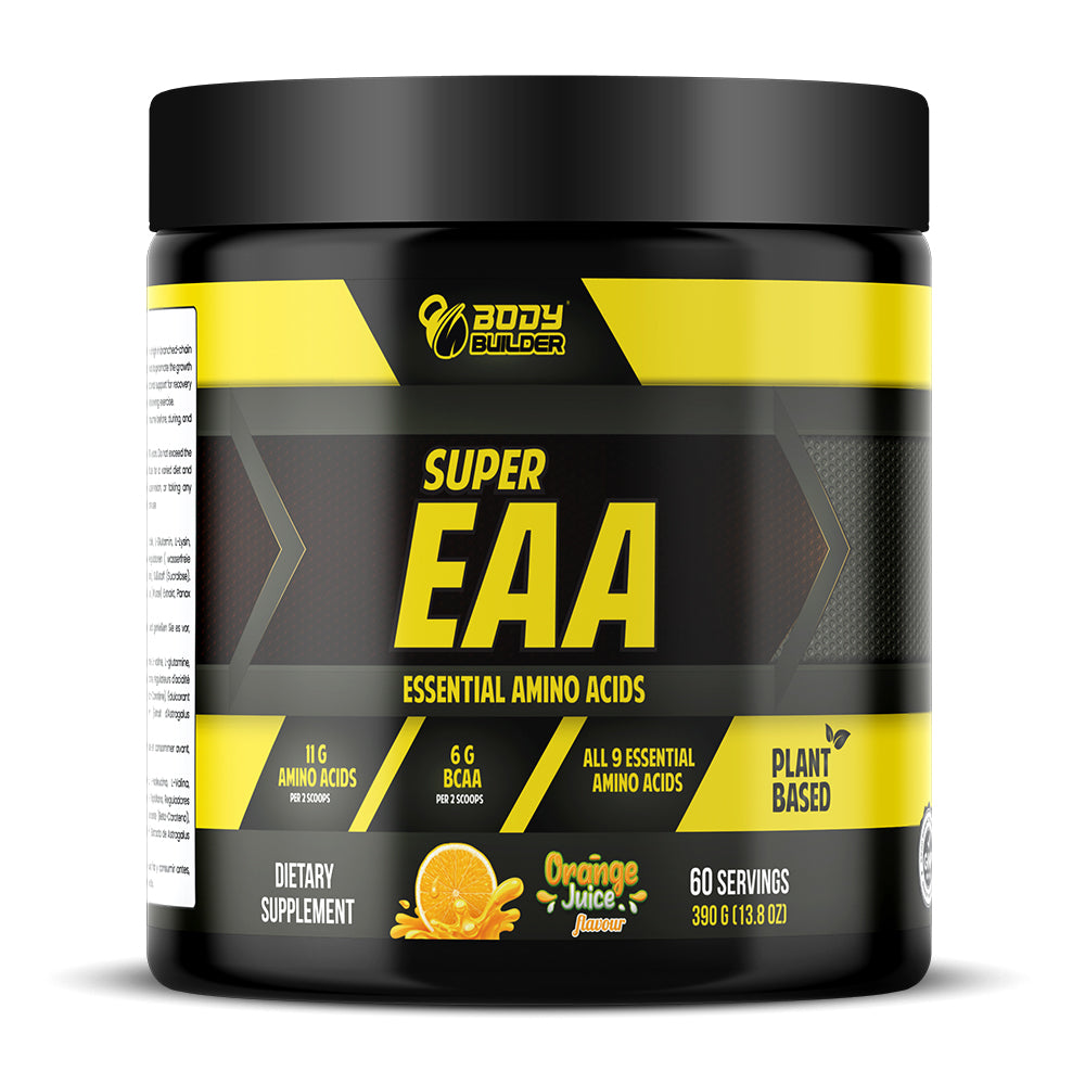 Body Builder Super Eaa, Orange, 390 Gm, Improves Muscle Growth, Muscle Recovery & Endurance