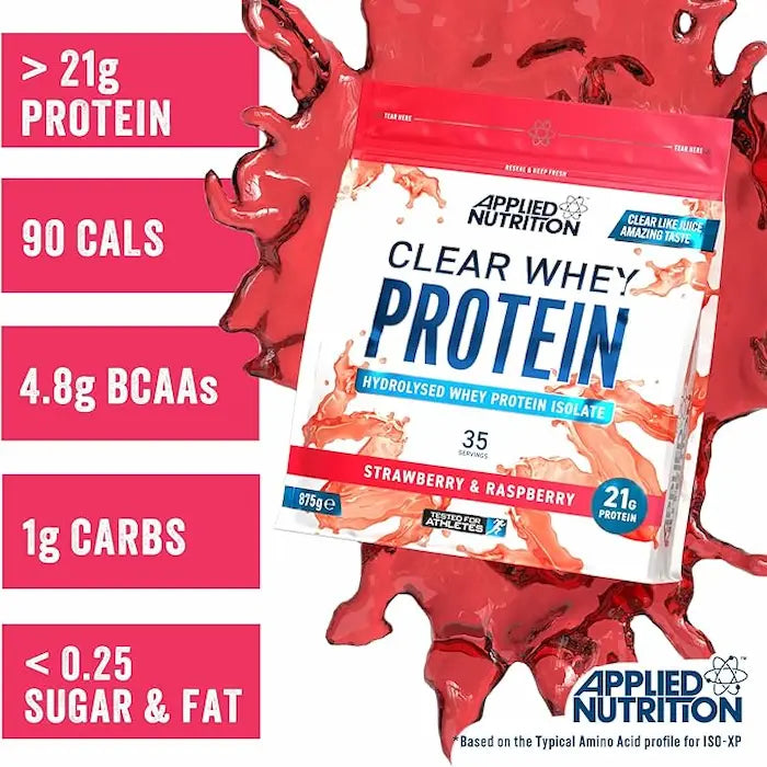 Applied Nutrition Clear Whey Protein, Watermelon, 875 GM, 21g of Protein Per Serving