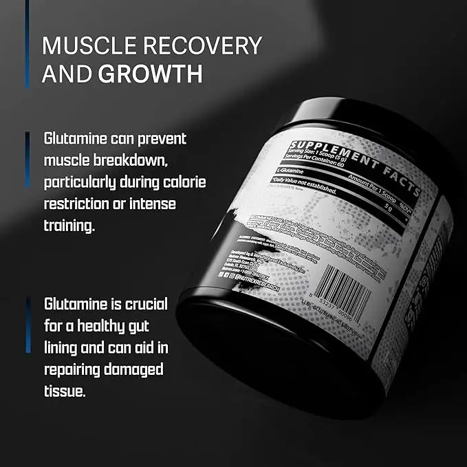 Nutrex Research Glutamine Pure, Unflavored, 60, Muscle Recovery, Immnue Support