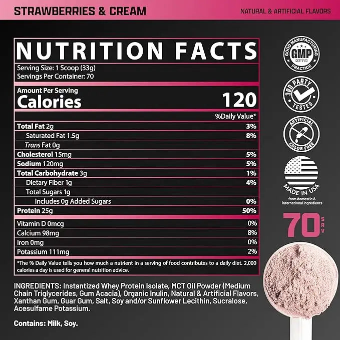 Nutrex Research Isofit, Strawberries & Cream, 5 LB, Support Muscle Gain