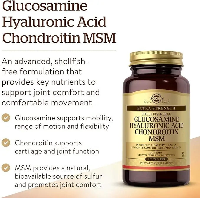 Solgar Extra Strength Glucosamine Chondroitin Complex, 150 Tablets, support the structural framework of healthy joints