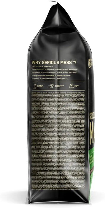 Optimum Nutrition Serious Mass, Vanilla, 12 LB, 1,250 CALORIES, 50g Protein Blend