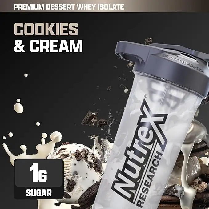 Nutrex Research Isofit, Cookies and Cream, 5 LB, Support Muscle Gain, Contains 25 Gm Of Protein