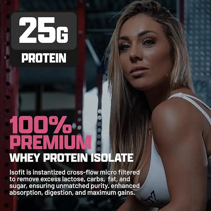 Nutrex Research Isofit، الفراولة والكريمة، 5 رطل، يدعم اكتساب العضلات 