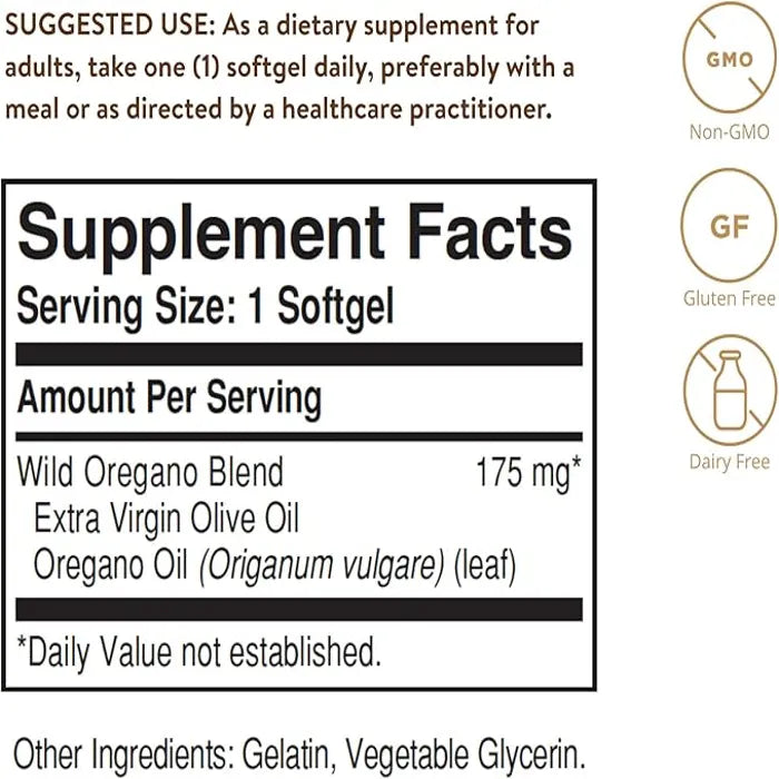 Solgar Wild Oregano Oil, 60 Softgels, Support Immune, Fight Aging of Cells