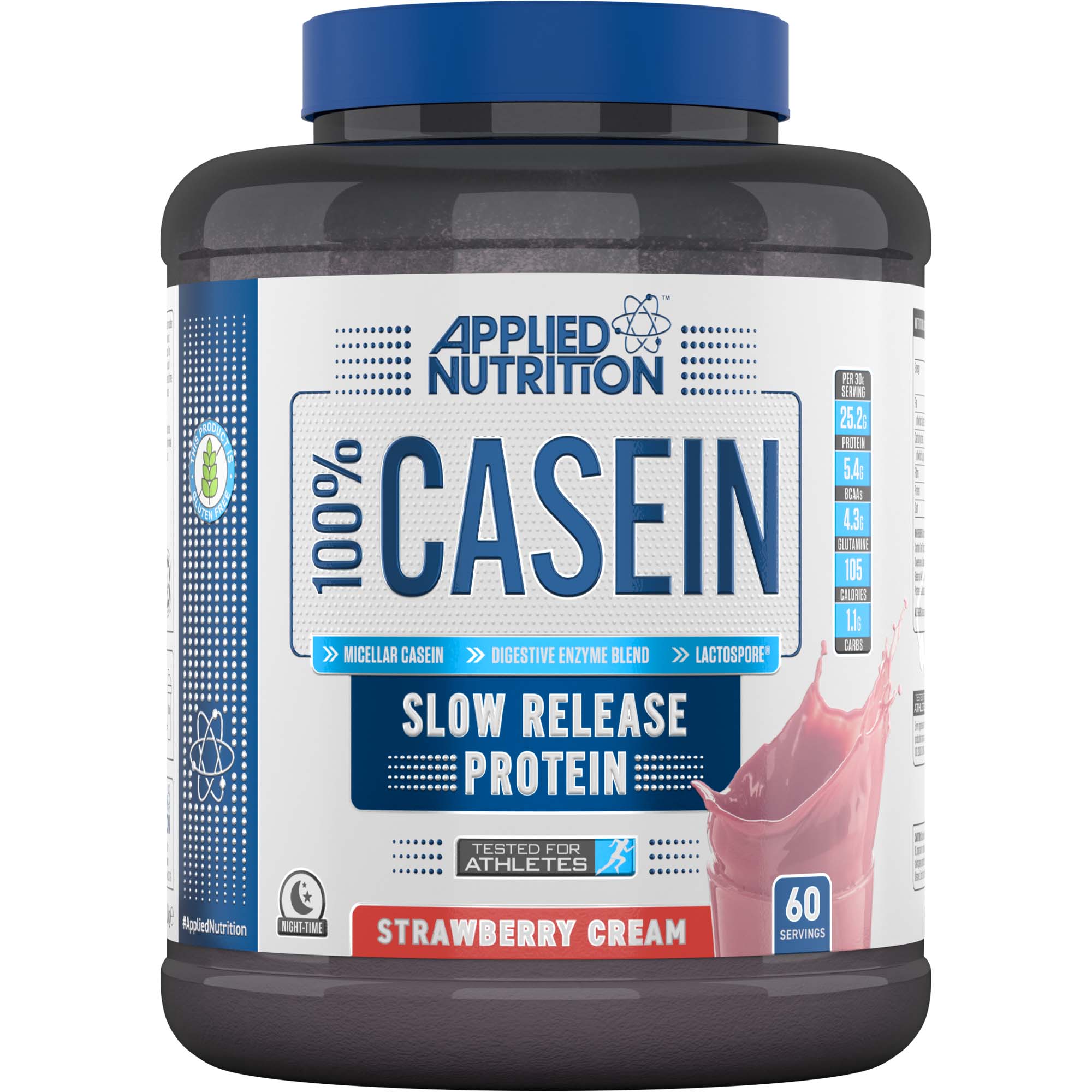 Applied Nutrition Micellar Casein Protein, Strawberry, 1.8 Kg, 25.4 G Protein Per Serving