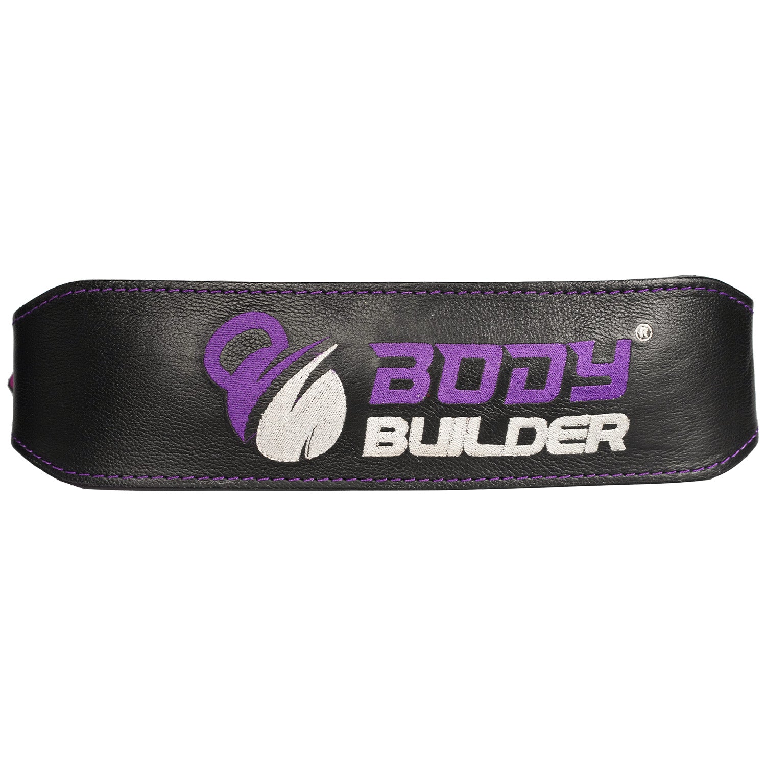 Body Builder Leather Belt, M, Purple, Comfortable Leather, Prevent Back Injuries