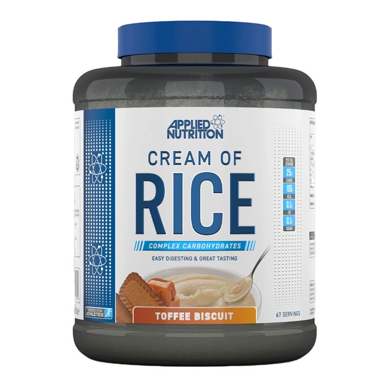 Applied Nutrition Cream of Rice, Toffee Biscuit, 2 KG, Source of Energy