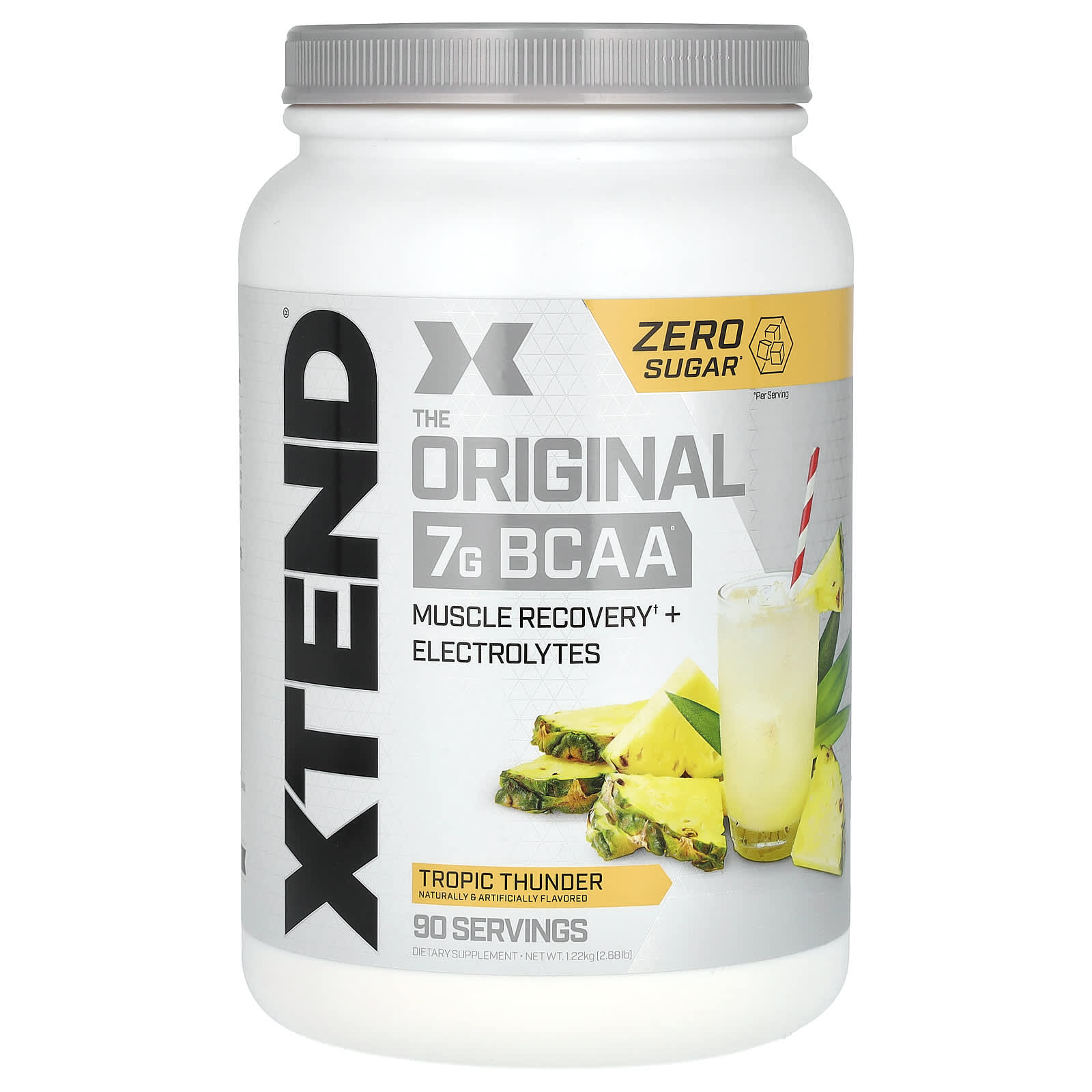 Xtend Original BCAA, Tropic Thunder, 90, 7G BCAAs - In 2:1:1 Ratio, 3.5Gm of Leucine