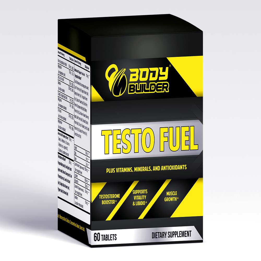 Body Builder Testo Fuel, 60 Tablets, Testosterone Booster, Supports Vitality & Libido