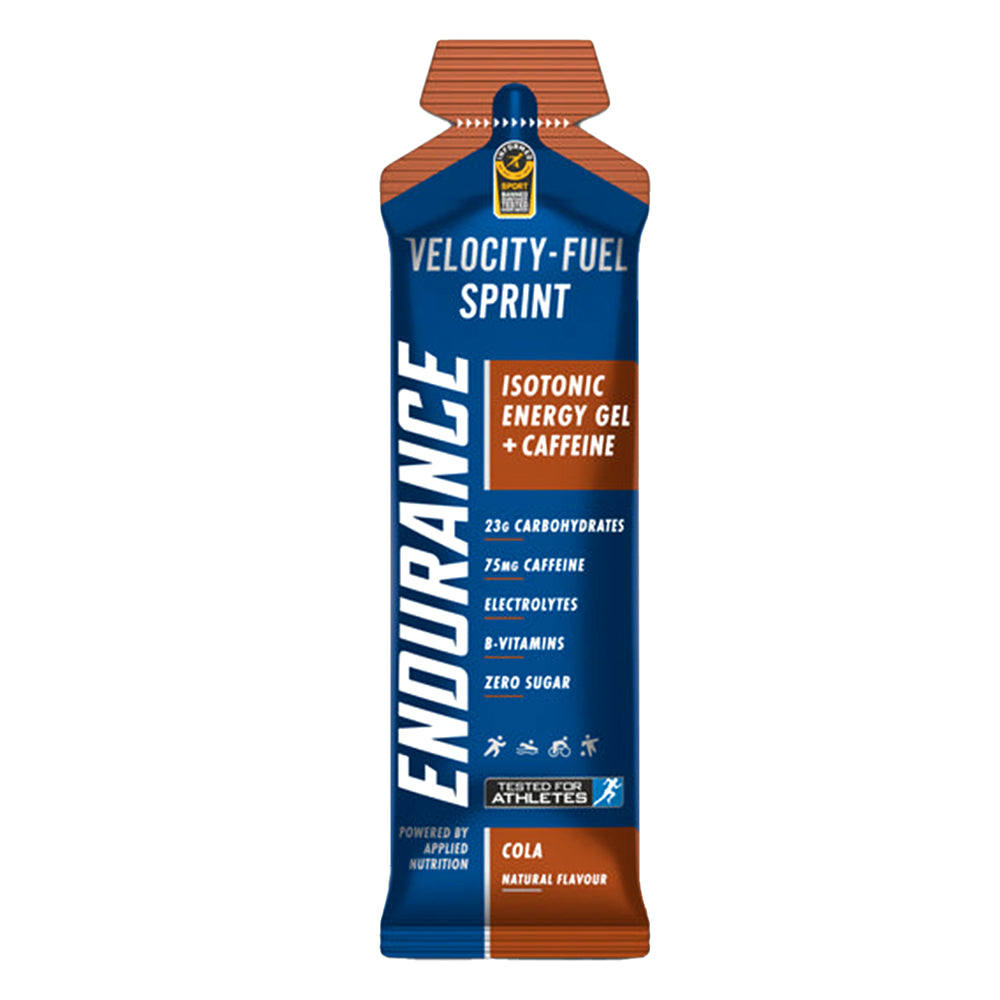 Applied Nutrition Endurance Velocity Fuel Sprint Isotonic Energy Gel Plus Caffeine, Cola, 1 Piece