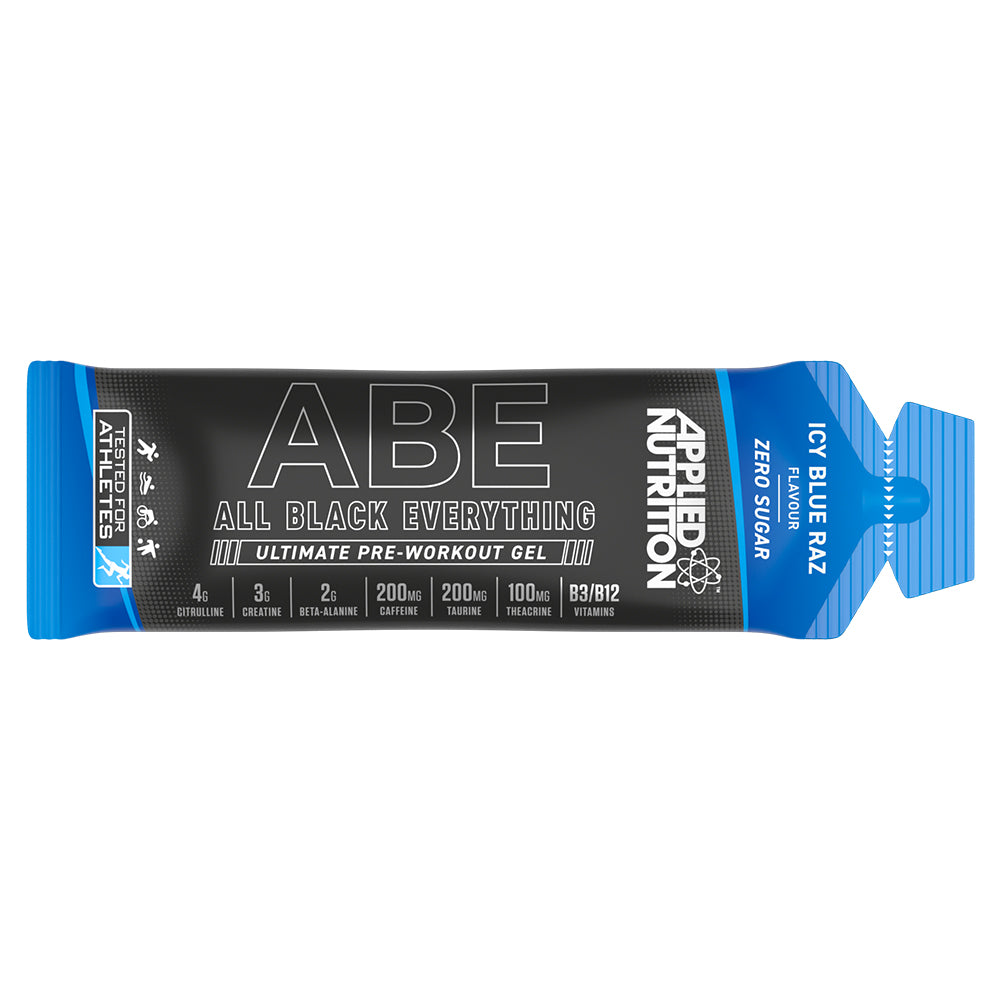 Applied Nutrition ABE Ultimate Pre Workout Gel, Icy Blue Raz, 1 Piece, 200mg Caffeine