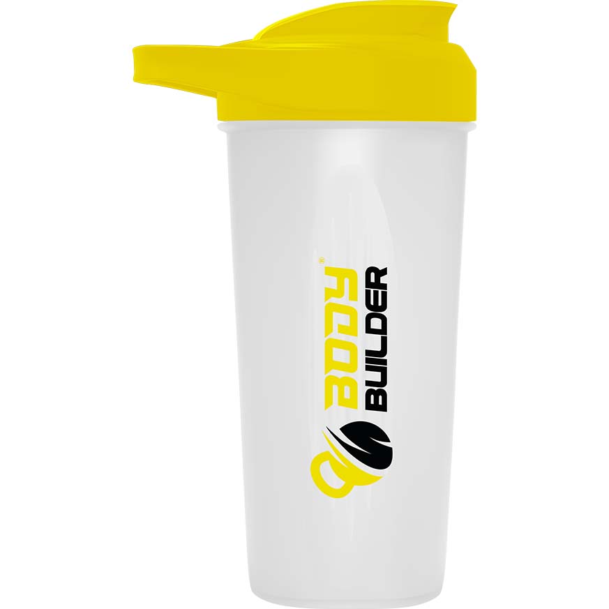 Body Builder Shaker, White, 600 ML, Ease of Carrying it Anywhere, Provided with Measuring Marks