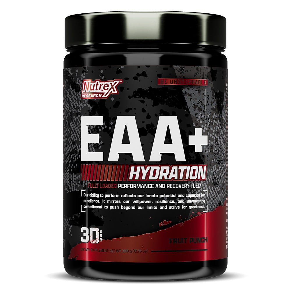 Nutrex EAA+ Hydration Refuel Build, Fruit Punch, 30, Muscle Building, Endurance